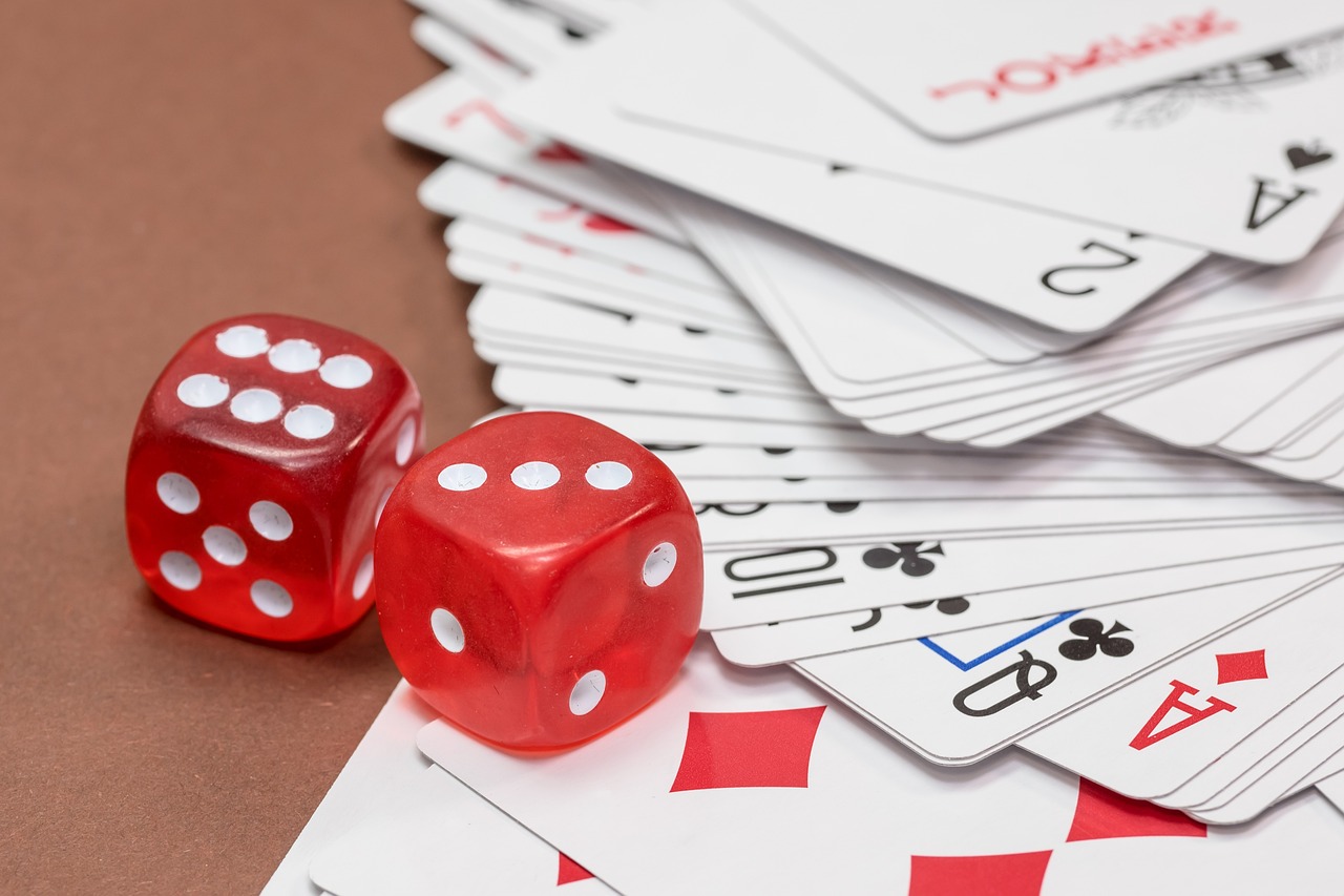 gambling addiction - dice and cards