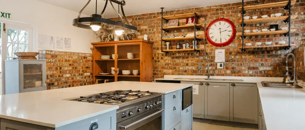 De keuken en eethoek
