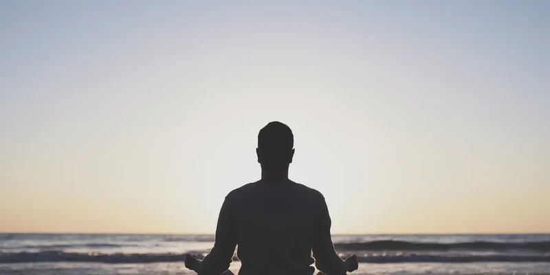 man meditating