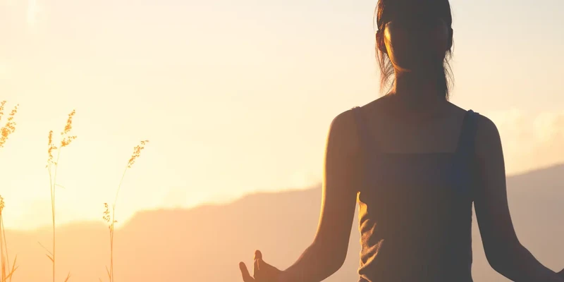 woman meditating