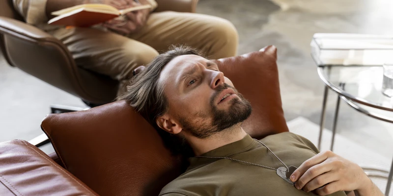 man in therapy