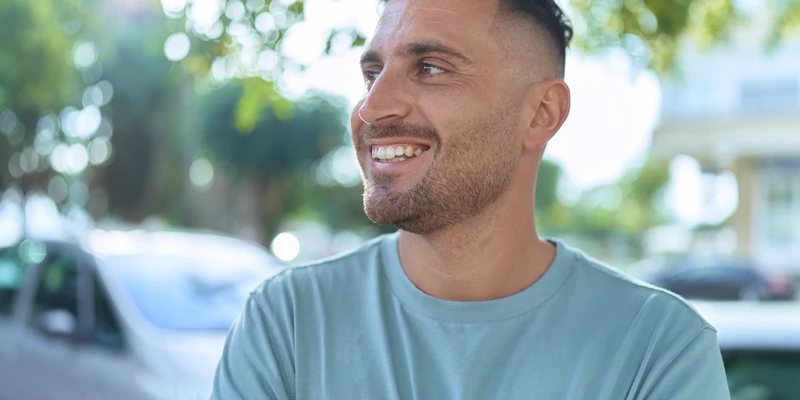 man smiling