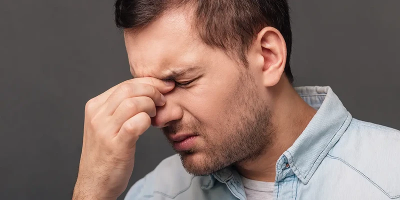 man with headache